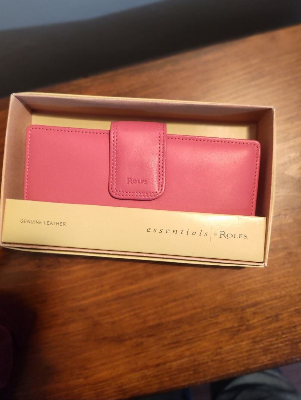 Vintage Rolfs Pink Leather Snap Wallet